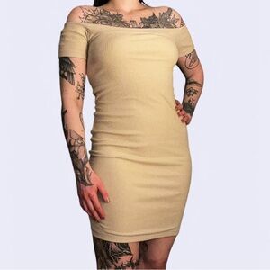 Old Navy Ribbed Off-Shoulder Mini Dress